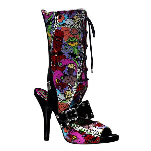 Demonia Women's Zombie-103 Heels - Black Patent D9780-52US Clearance